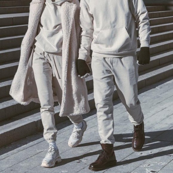 TALENTLESS Heavyweight Cotton Fleece Bone Sweatpants Size Large - Picture 9 of 9